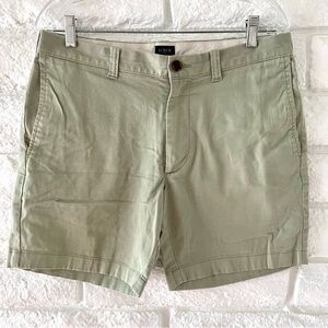 J. Crew Green Flat Front Shorts
